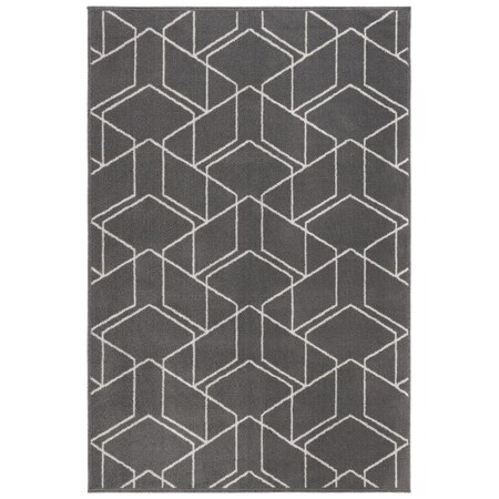 Safavieh 8 x 10 ft. Pyramid Contemporary Power Loomed Rectangle Rug Grey & Ivory PYR211F-8